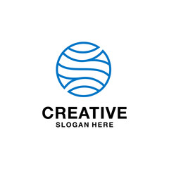 global minimalist line logo d...