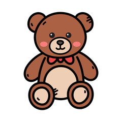 Bear Doll Doodle Illustration
