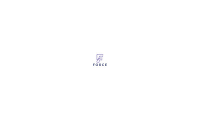 Letter f force logo vector design 