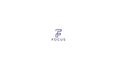 Letter f vector logo Line Shape Colorful Style
