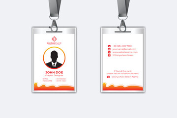 Modern corporate business identity card template design