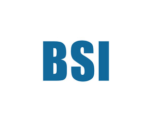 BSI logo design vector template. BSI