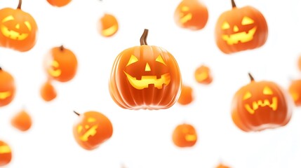 Jack o lantern glowing halloween pumpkin