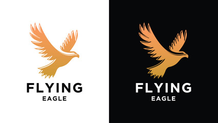 Golden eagle logo, American eagle, Illustration Vector	