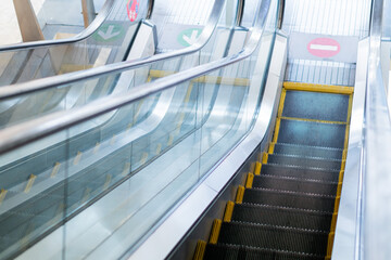 Modern Escalator in Public Space