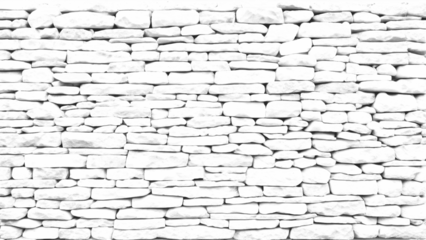 stone brick wall texture isolated on transparent background