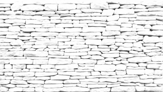 stone brick wall texture isolated on transparent background
