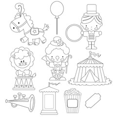 Obraz premium Cute circus tamer boy vector cartoon illustration