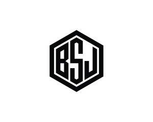 BSJ logo design vector template. BSJ