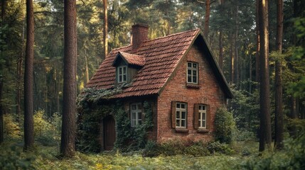 Ancient abode nestled in woods