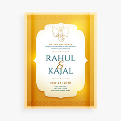 decorative indian wedding card flyer celebrate your love