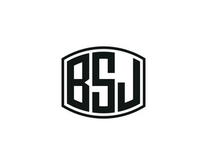 BSJ logo design vector template. BSJ