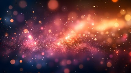 Captivating Cosmic of Sparkling Lights and Glittering Particles