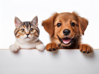 dog and cat portrait