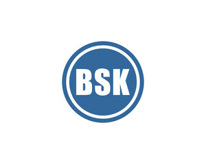 BSK logo design vector template. BSK