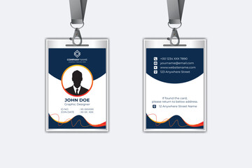 Modern corporate business identity card template design