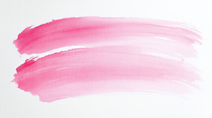 Pink Brush Strokes on White Background