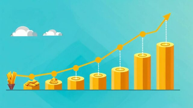 Bar graph with colorful columns