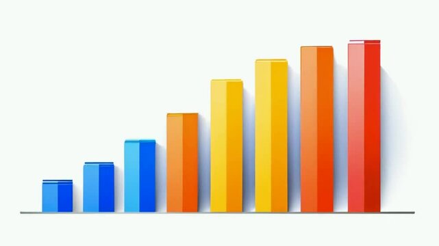 Bar graph with colorful columns