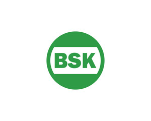BSK logo design vector template. BSK