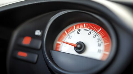 A closeup photograph of a fuel gauge on a car s dashboard showing the needle moving from empty to full