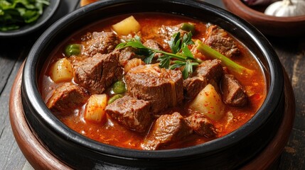 Savory Beef Stew in a Rustic Bowl