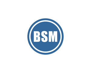 BSM logo design vector template. BSM