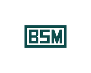 Obraz premium BSM logo design vector template. BSM