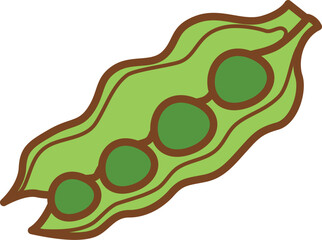 doodle vegetables peas