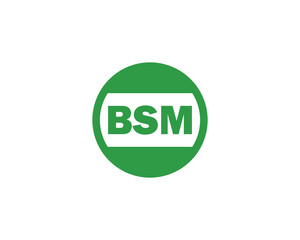 BSM logo design vector template. BSM