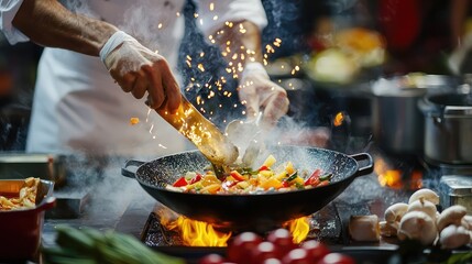 Exciting Cooking Competition with Dynamic Chef in Action