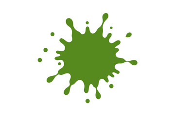 Olive Green paint splatter | vector on white background