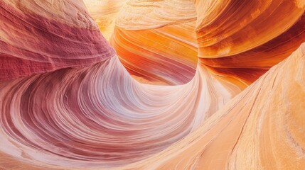 Obraz premium Abstract patterns of sand and rock formations in the desert, with natural curves and lines interacting in a visually dynamic composition