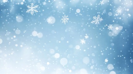 Winter Wonderland Blue Sky Snowflake Background