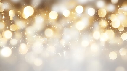 Fototapeta premium Sparkling Gold Glitter with Blurred Lights