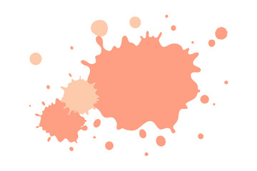 Coral Peach paint splatter | vector on white background