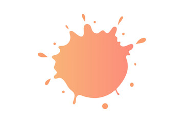 Coral Peach paint splatter | vector on white background