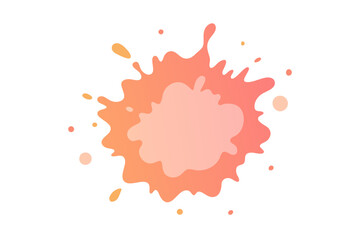 Coral Peach paint splatter | vector on white background