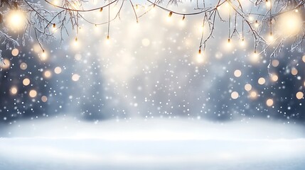 Winter Wonderland Lights and Snow