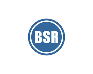 BSR logo design vector template. BSR