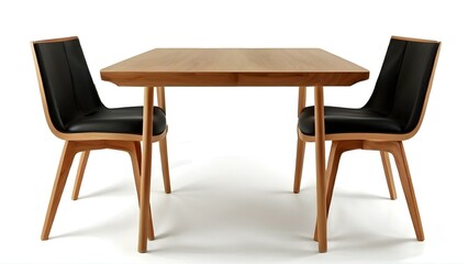 A wooden table with  surrounding chairs, perfect for dining or socializing in a warm setting.