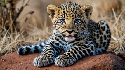 image of leopard cub tanzania africa