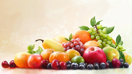 Beautiful fruits and vegetables Background