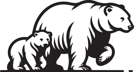 Polar bear vector illustration design and templates