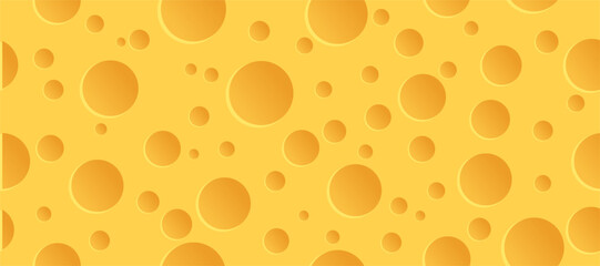 cheese texture seamless pattern vector graphic illustration background with holes yellow flat design cartoon