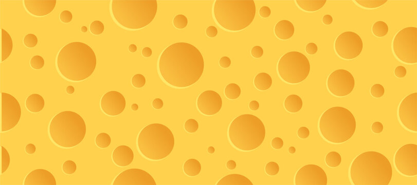 cheese texture seamless pattern vector graphic illustration background with holes yellow flat design cartoon