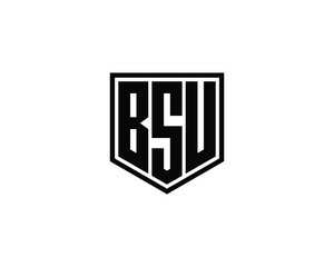 BSU logo design vector template. BSU