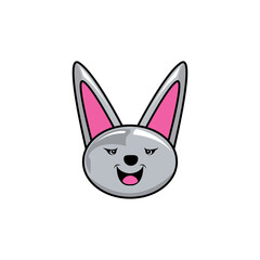 rabbit icon logo illustration design coloring vector