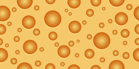 cheese texture seamless pattern vector graphic illustration background with holes yellow flat design cartoon