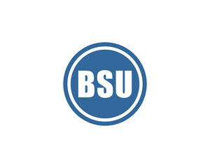 BSU logo design vector template. BSU